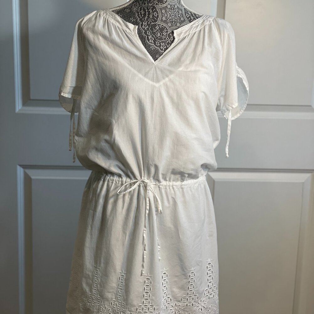 VELVET Brand Women White Dress Size M Made in India